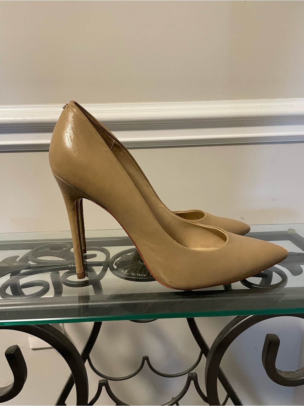 Sam Edelman Nude Beige Pointed-Toe Stiletto Pumps 13